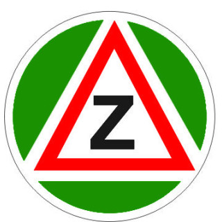 Magnetické označenie Začiatočník "Z" na auto – Priemer 150 mm