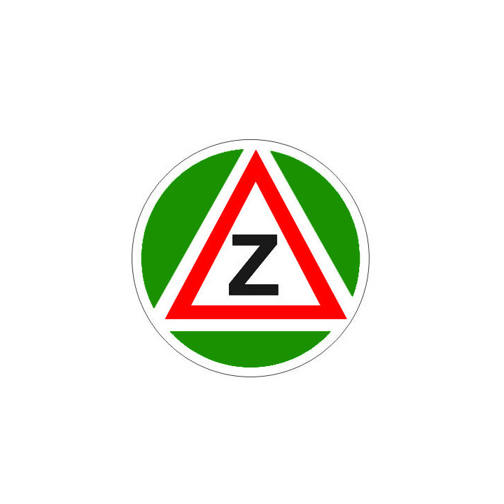 Magnetické označenie Začiatočník "Z" na auto – Priemer 150 mm
