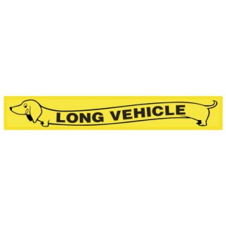 Nálepka LONG VEHICLE Jazvečík 500x100 mm – Označenie dlhého vozidla
