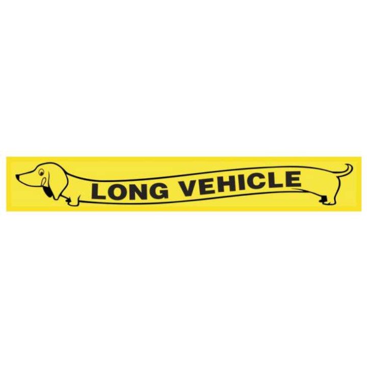 Nálepka LONG VEHICLE Jazvečík 500x100 mm – Označenie dlhého vozidla