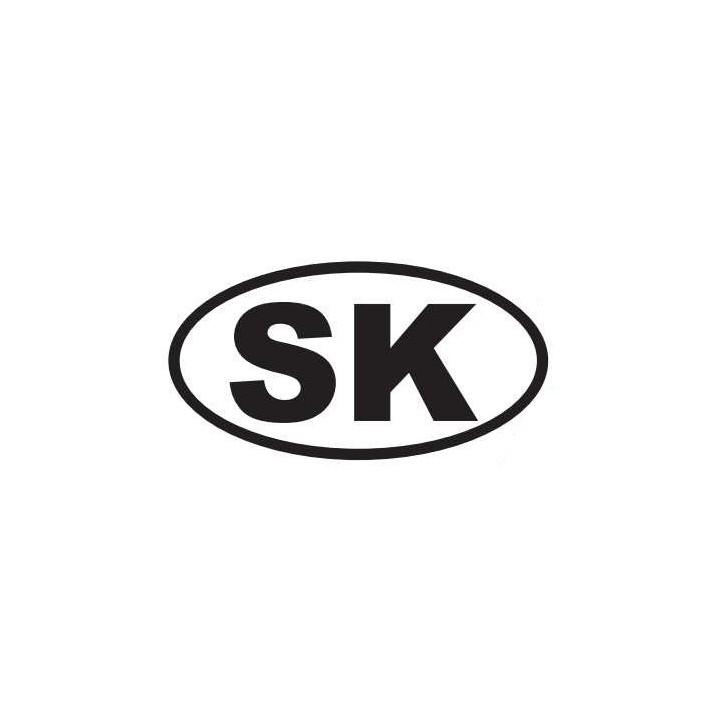 Nálepka SK na auto a kamión – Rozmer 180x120 mm, nereflexná