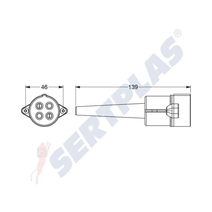 Zástrčka 4-pin 6-24V