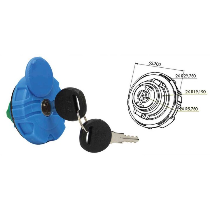 Uzamykateľné viečko nádrže AdBlue Ø 40 mm