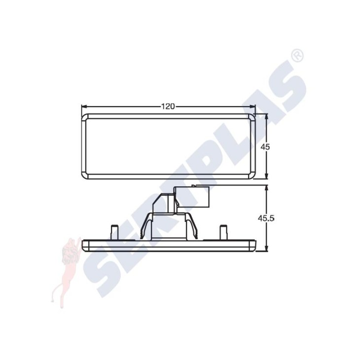 Pozička 120x45 oranžová LED Mercedes 0240