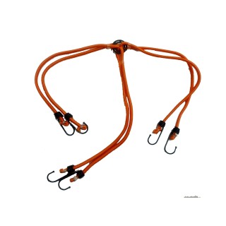 Pružný upínač Pavúk 8 mm x 80 cm s kovovými hákmi