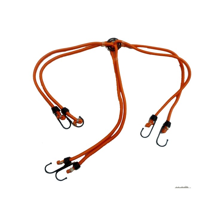 Pružný upínač Pavúk 8 mm x 80 cm s kovovými hákmi
