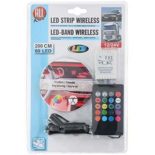 Dekoratívny RGB LED pásik 12/24V s diaľkovým ovládaním – 2 m