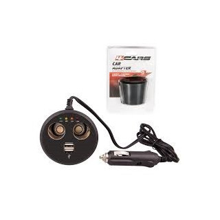 Rozdvojka autozapaľovača 12V s 2x USB a testerom batérie