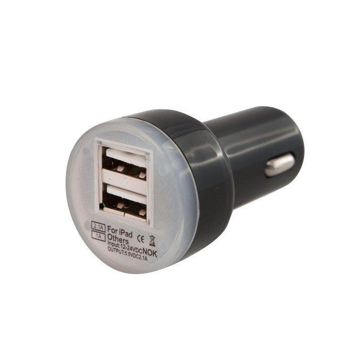 USB autonabíjačka do zapaľovača 12V/24V – 2 porty