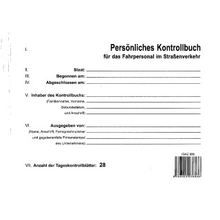 Kontrollbuch – Tlačivo pre evidenciu jázd v Nemecku (nad 2,8t)