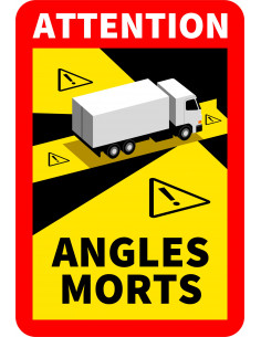 Označenie mŕtvy uhol „Angles morts“ – samolepka