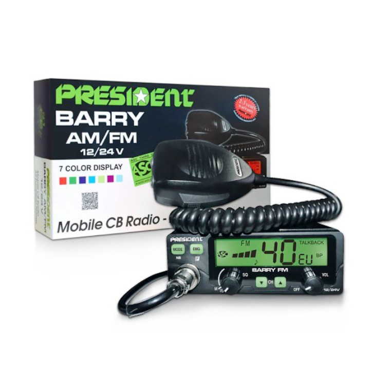 CB vysielačka President Barry II – 12/24V s ASC