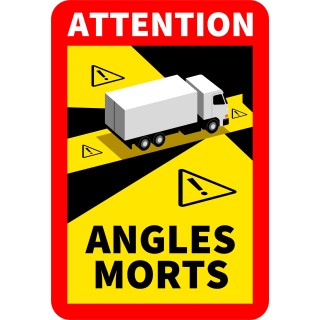 Magnetické označenie mŕtvy uhol „Angles morts“ – povinné vo Francúzsku
