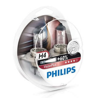Žiarovka 12V H4 60/55W VisionPlus + 60%