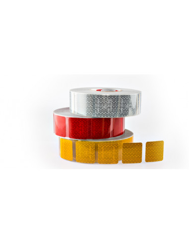 Reflexná páska na plachty "segmented" biela/červená/žltá Orafol