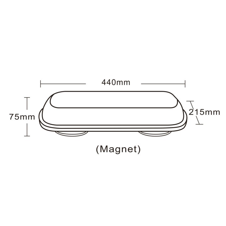 Majáková svetelná rampa magnetická mini