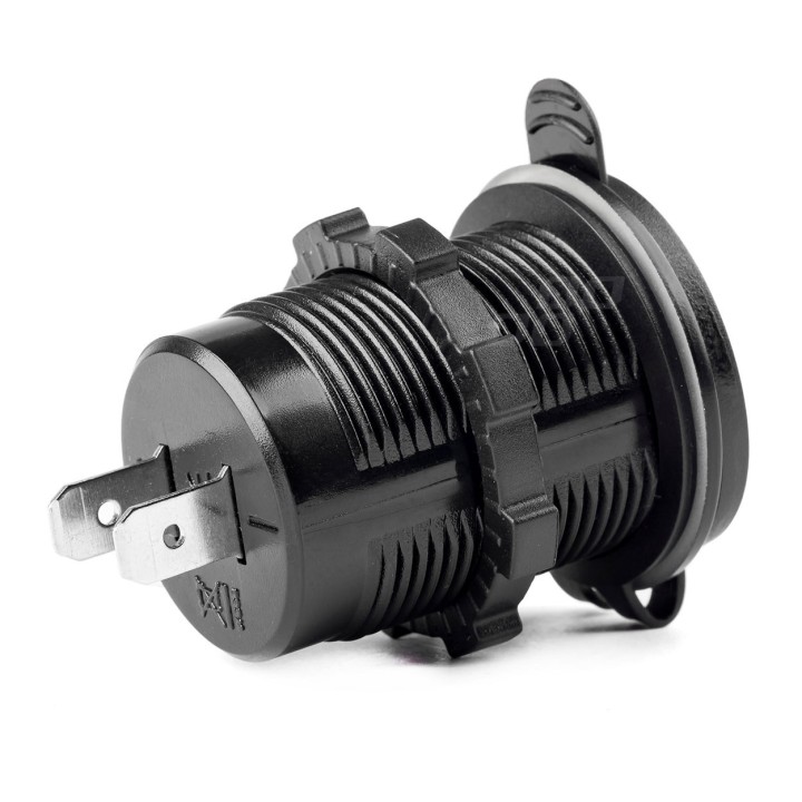 Vstavaná USB nabíjačka 12/24V Dual 4.2A – červená