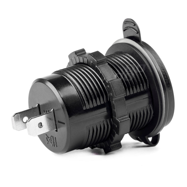 Vodotesná zásuvka autozapaľovača 12V/24V do panelu
