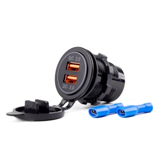 Vstavaná USB nabíjačka do auta 12/24V Quick Charge 3.0