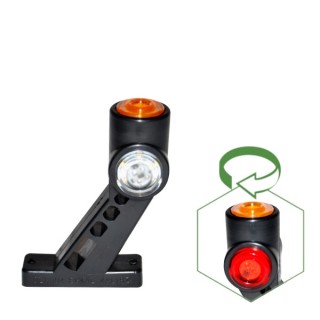 Obrysové svetlo bielo-červ. MINI šikmé s pozičkou 6-LED