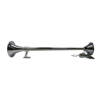 Vzduchová fanfára 24V – 1-hlasná, 30 cm, chróm