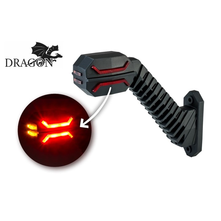 Obrysové svetlo dlhé-šikmé LED "DRAGON"