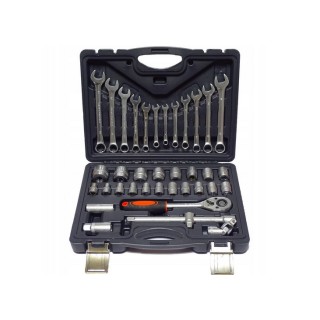 Gola sada 1/2'' 37-dielna + Kombinované kľúče O-V (8-32 mm)