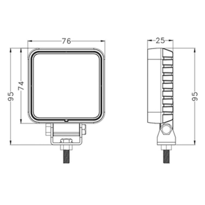 Svetlomet pracovný LED 76 x 74 mm Vignal