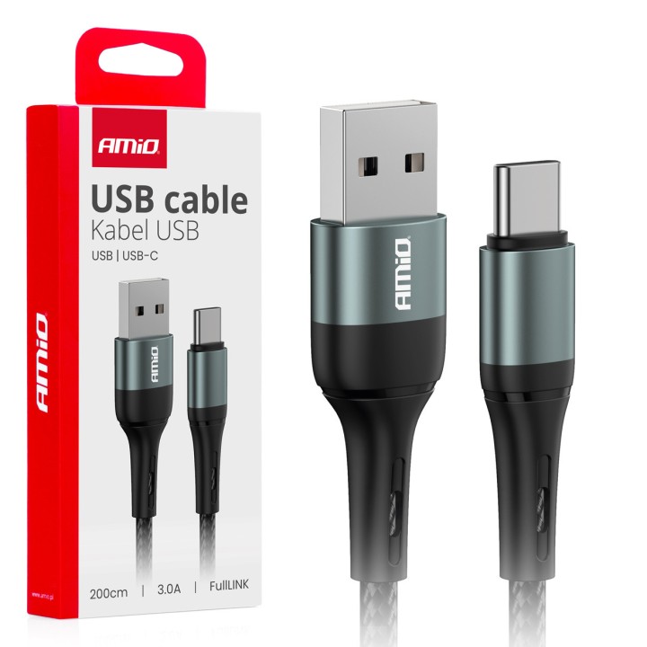 Predĺžený nabíjací kábel USB na USB-C 3A – 2 m
