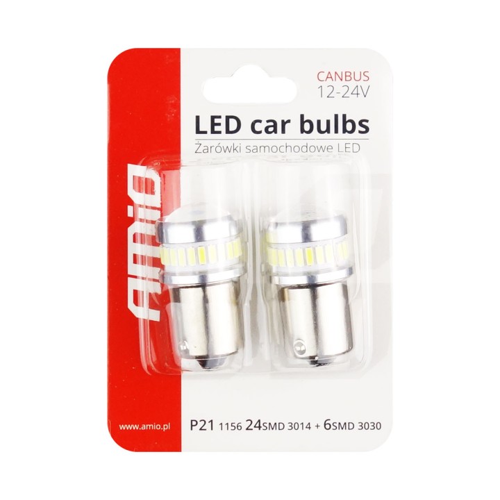 Žiarovka LED 12/24V BA15S 24+6LED Canbus
