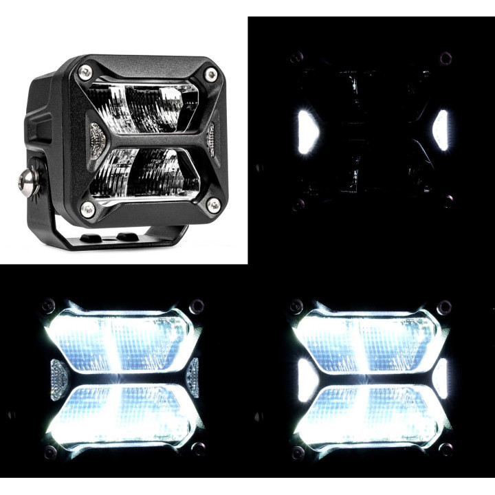 Svetlomet diaľkový 82x78 LED s obrysovým svetlom