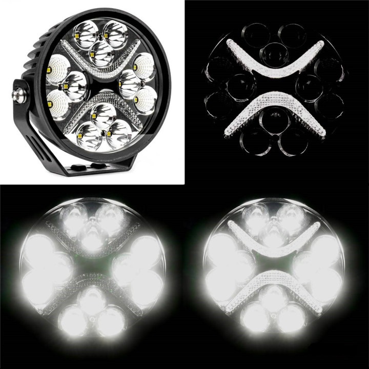 Svetlomet diaľkový okrúhly 142mm LED 7200Lm