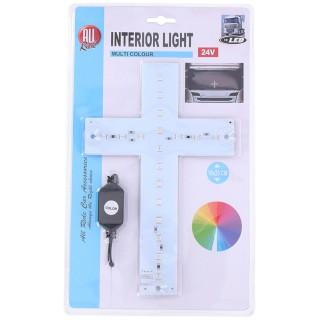Dekoratívny LED kríž do kamióna 24V – farebný