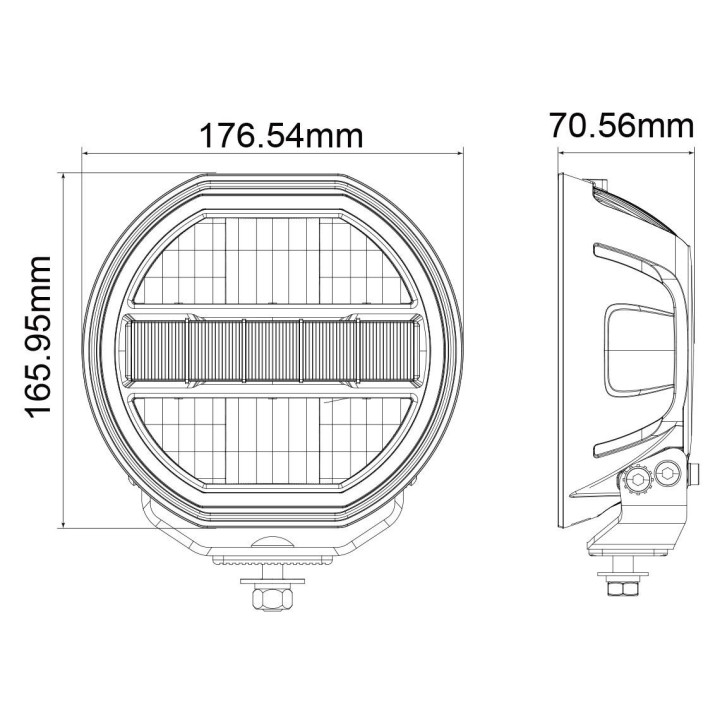 Svetlomet diaľkový okrúhly 177mm/ 7" LED