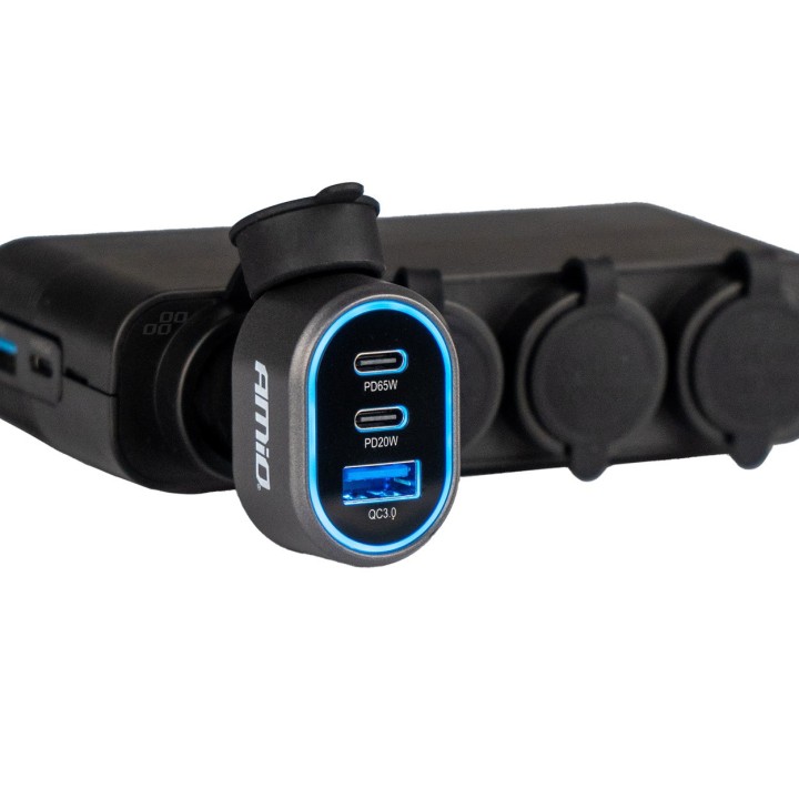 Výkonná 85W autonabíjačka USB-C (PD 65W) pre notebooky a mobily