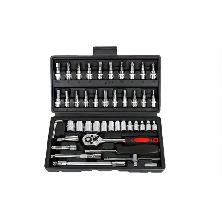 Gola sada 46-dielna 1/4'' – Cr-V oceľ, s Račňou a Torx