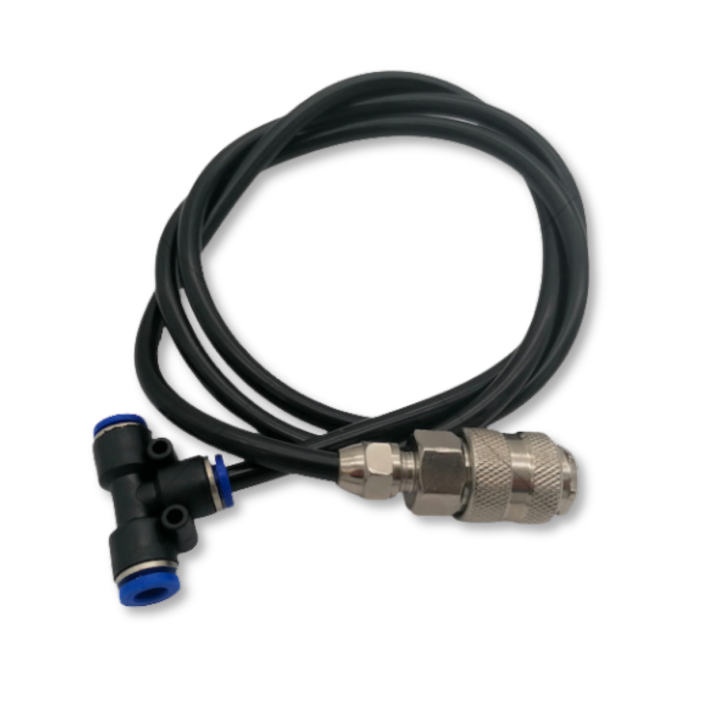 Vzduchová T rýchlospojka 6mm / 8mm s 1m hadicou