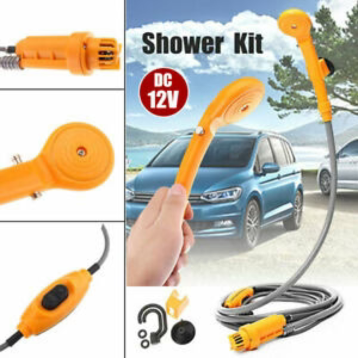Turistická prenosná sprcha 12V do auta a kamióna – 5m kábel