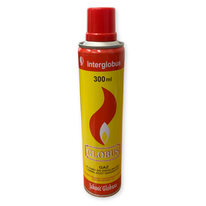 Plyn do zapaľovačov 300 ml – Izobután, Rektifikovaný, Koncovky