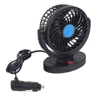 Rotačný ventilátor do auta 12V na podstavci