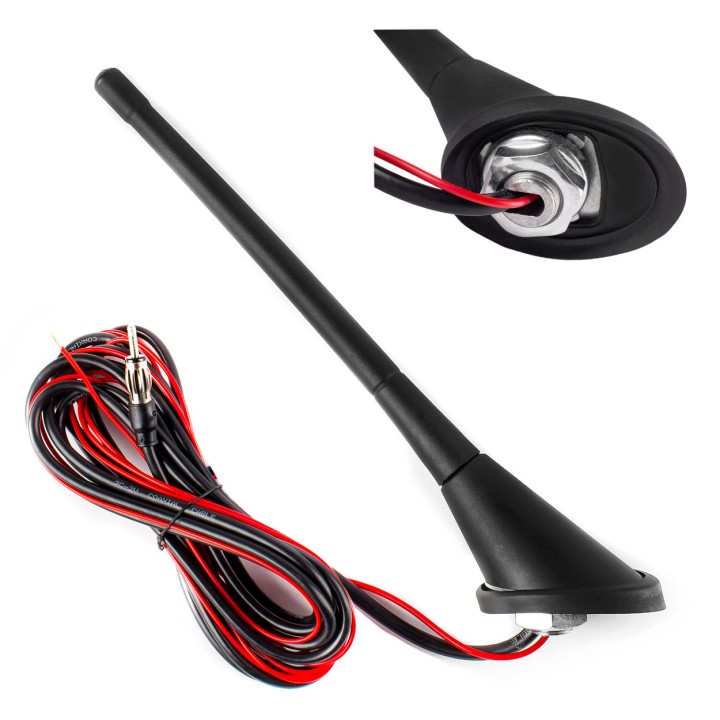 Univerzálna strešná autoanténa so zosilňovačom 18 cm