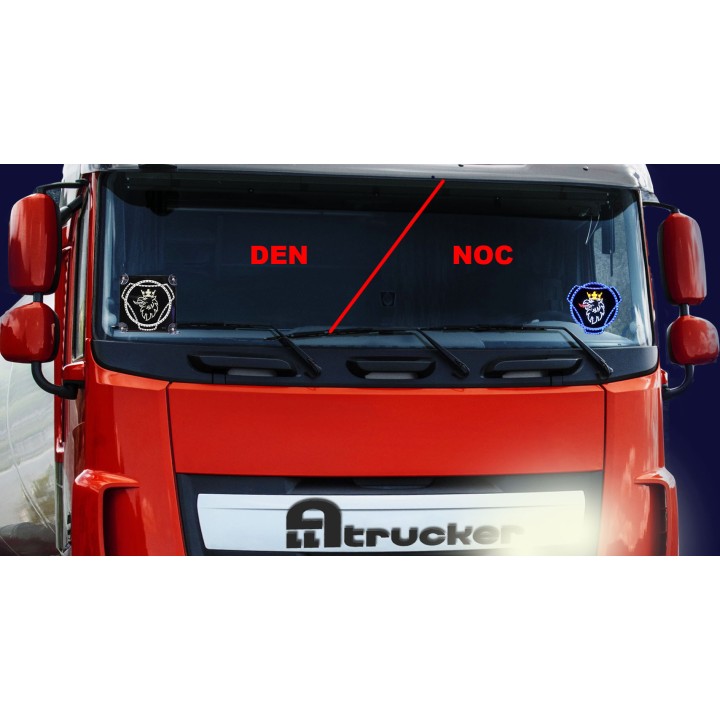 Svietiace logo do kabíny Scania, Volvo, DAF, MAN, Iveco, Renault