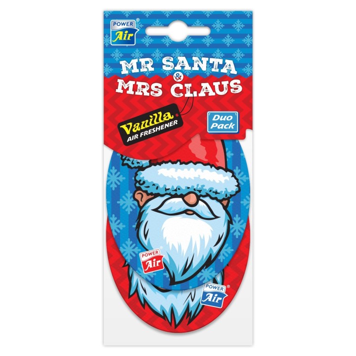 Vianočný osviežovač vzduchu 2v1 Santa & Clausová – Vanilka