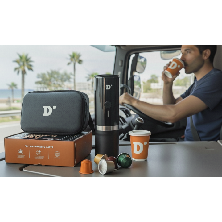 Prenosný kávovar DINIWID K1 (12V) – Espresso 20 bar na kapsule