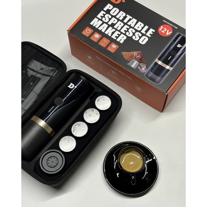 Prenosný kávovar DINIWID K1 (12V) – Espresso 20 bar na kapsule