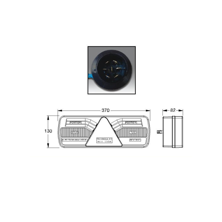 Lampa zadná LED 7-komorová príves/náves