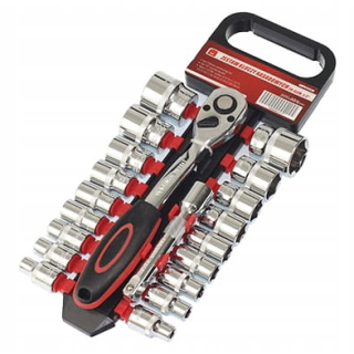 Gola sada 1/2" (20 dielna) 8 – 24 mm s račňou