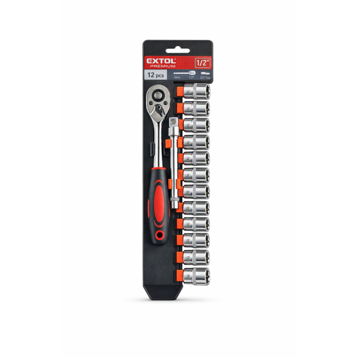 Gola sada 1/2″ 8–24 mm – 12 dielna s račňou