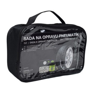 Sada na opravu pneumatík s kompresorom 12 V – tmel 450 ml