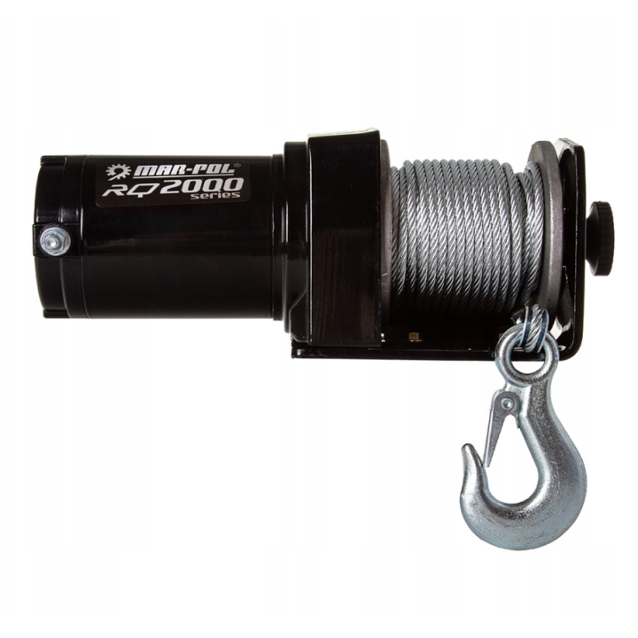 Elektrický naviják 12 V 900 kg s 12m oceľovým lanom